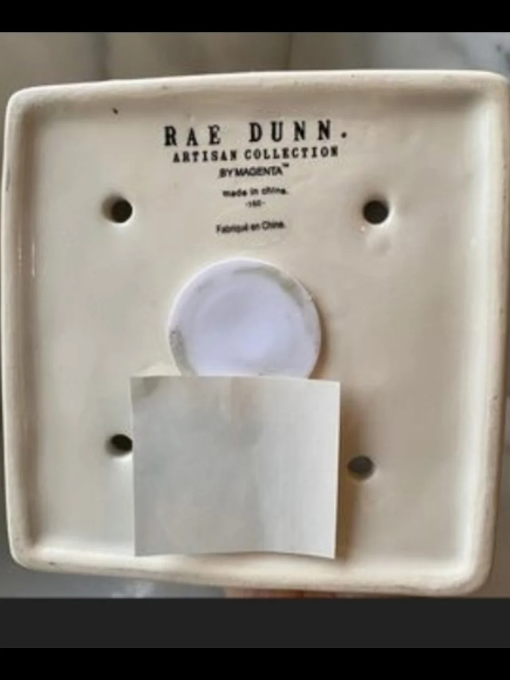Rae Dunn Ceramic 'Baby Bird' House in White with Pink Bow